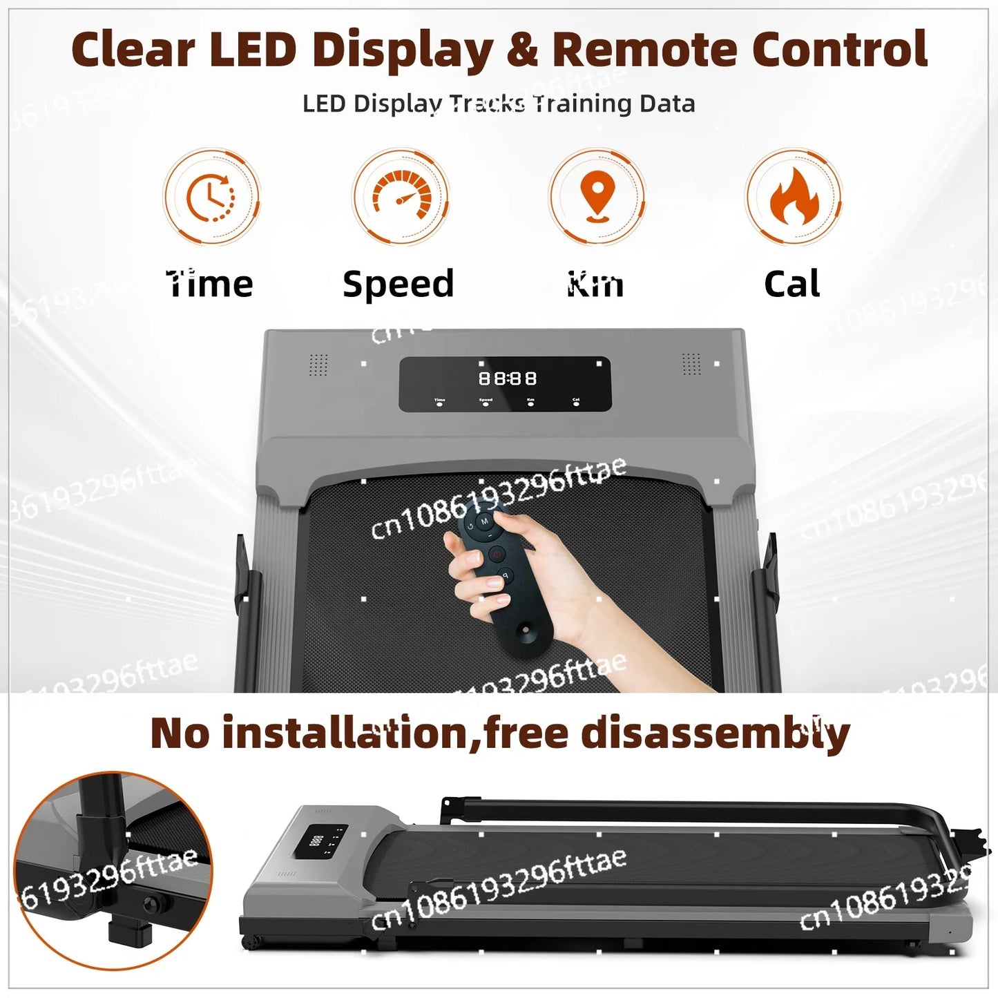 Walking Pad with Incline for Indoor Fitness