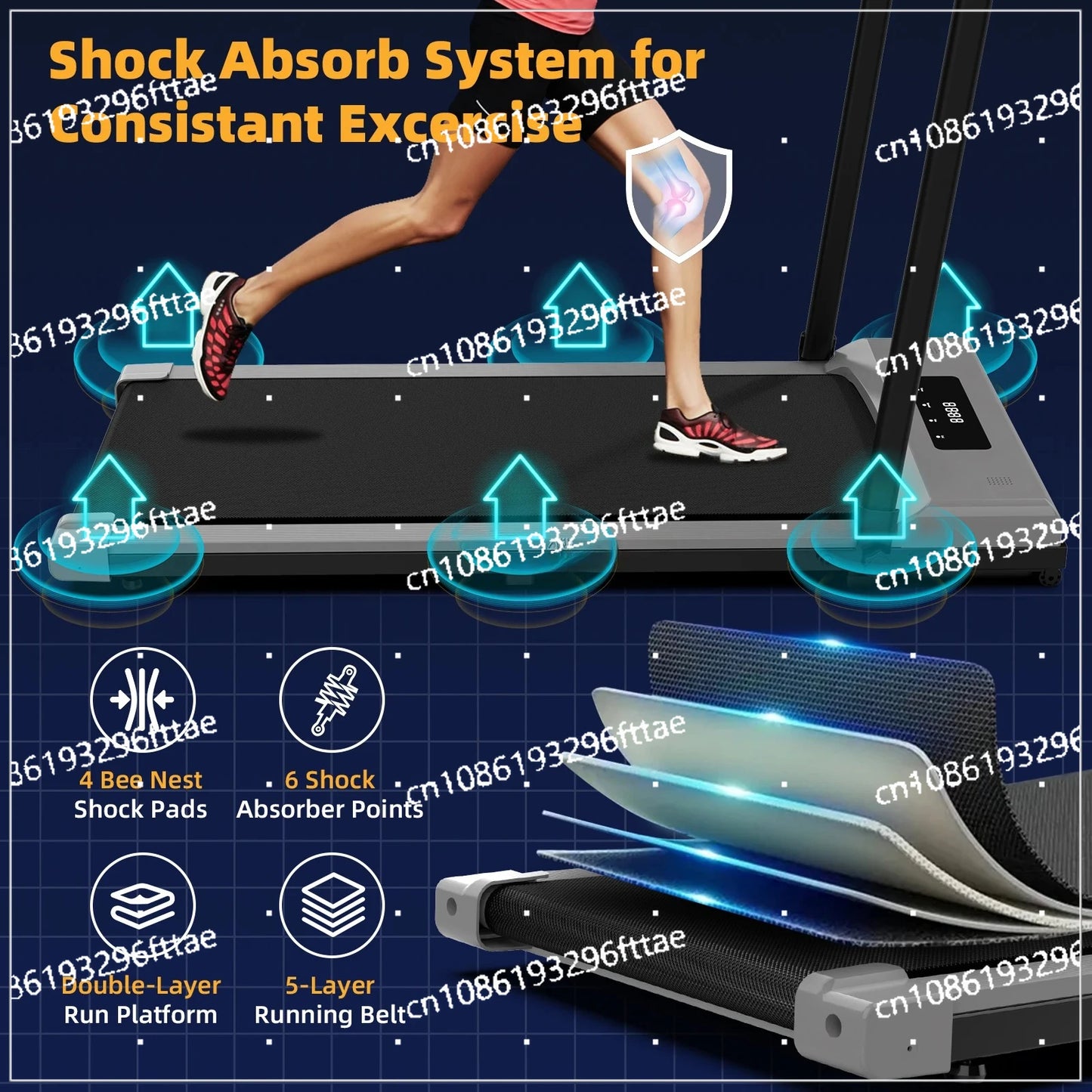 Walking Pad with Incline for Indoor Fitness