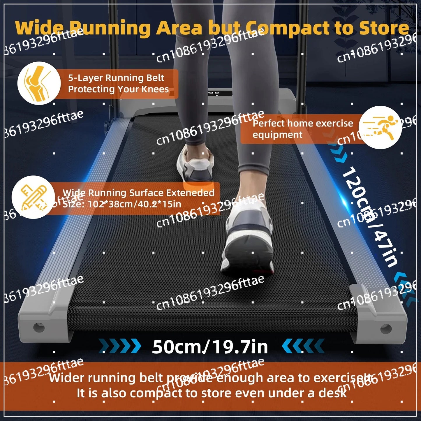 Walking Pad with Incline for Indoor Fitness