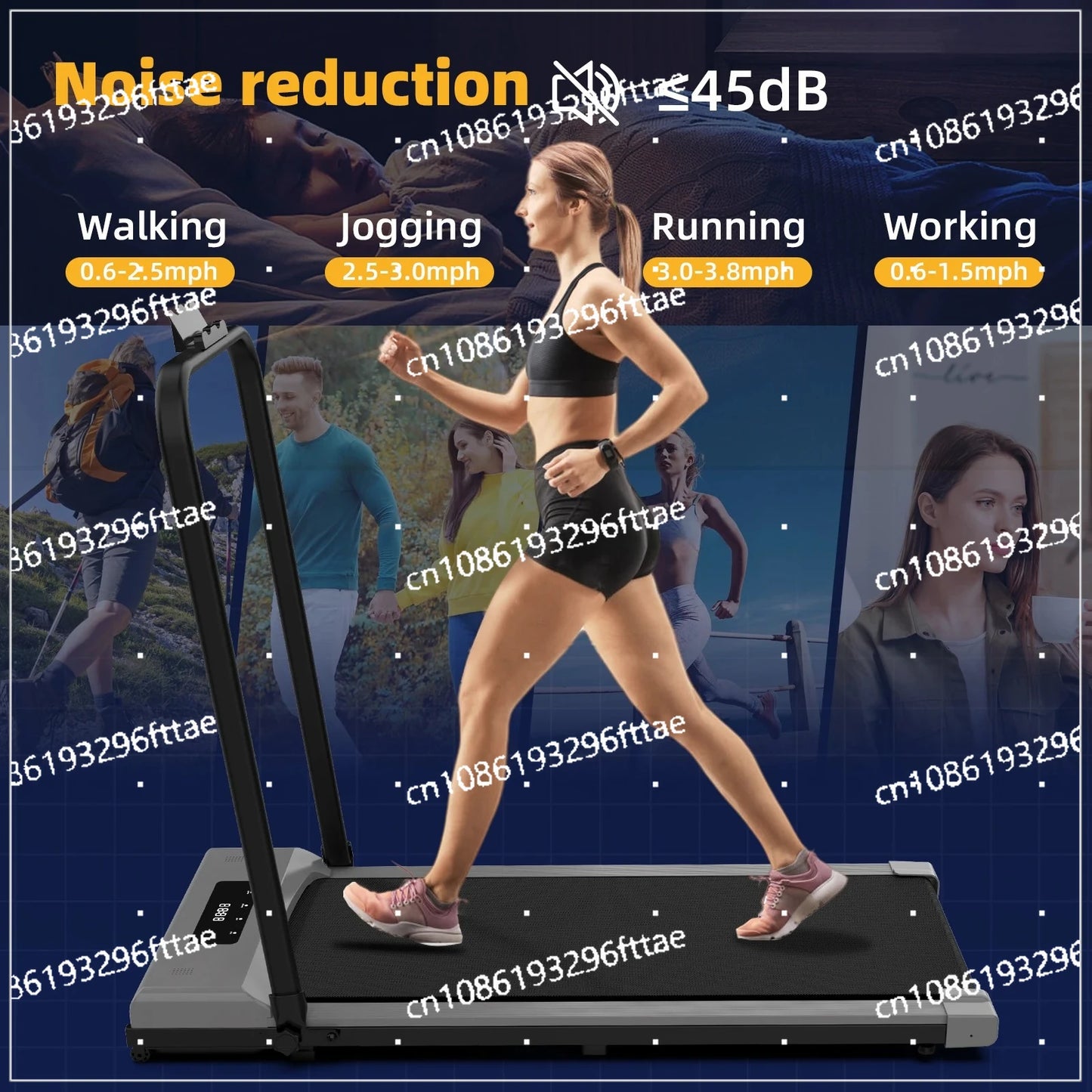 Walking Pad with Incline for Indoor Fitness